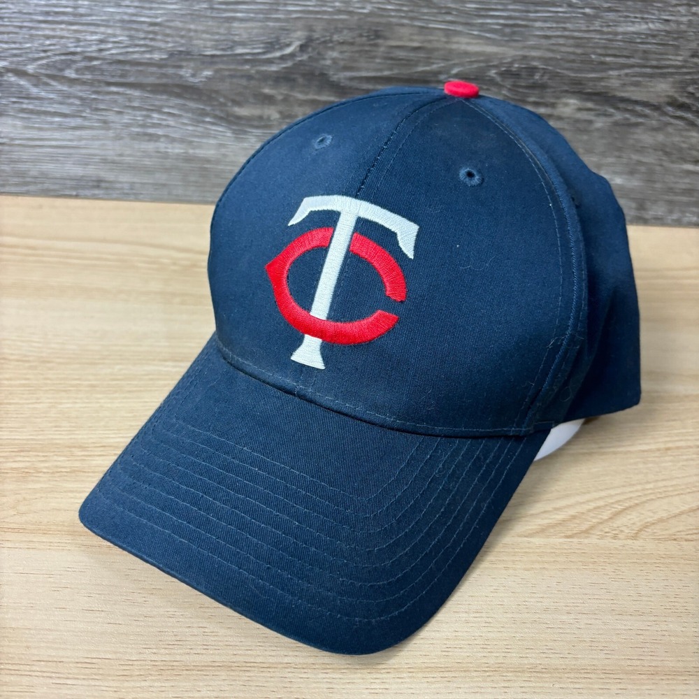 Vintage Minnesota Twins Hat Cap Snapback Blue Red Plain Logo MLB Baseball
